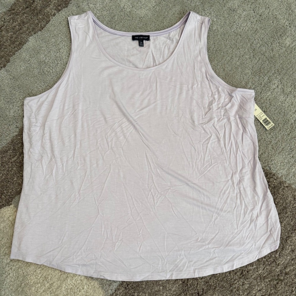 The Limited Womens Lilac Core Knits Tank Top Scoop Neck Sleeveless 2X